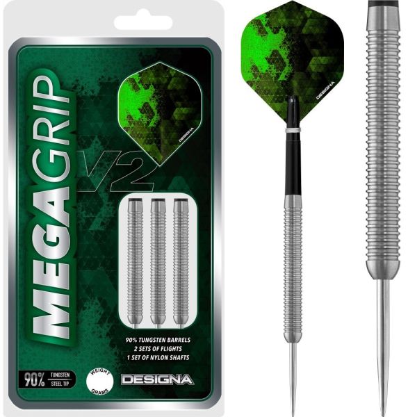 Designa_mega_grip_v2_darts_M1 Designa Mega Grip V2 Darts M1 90% Tungsten 24 gr - Afbeelding 1