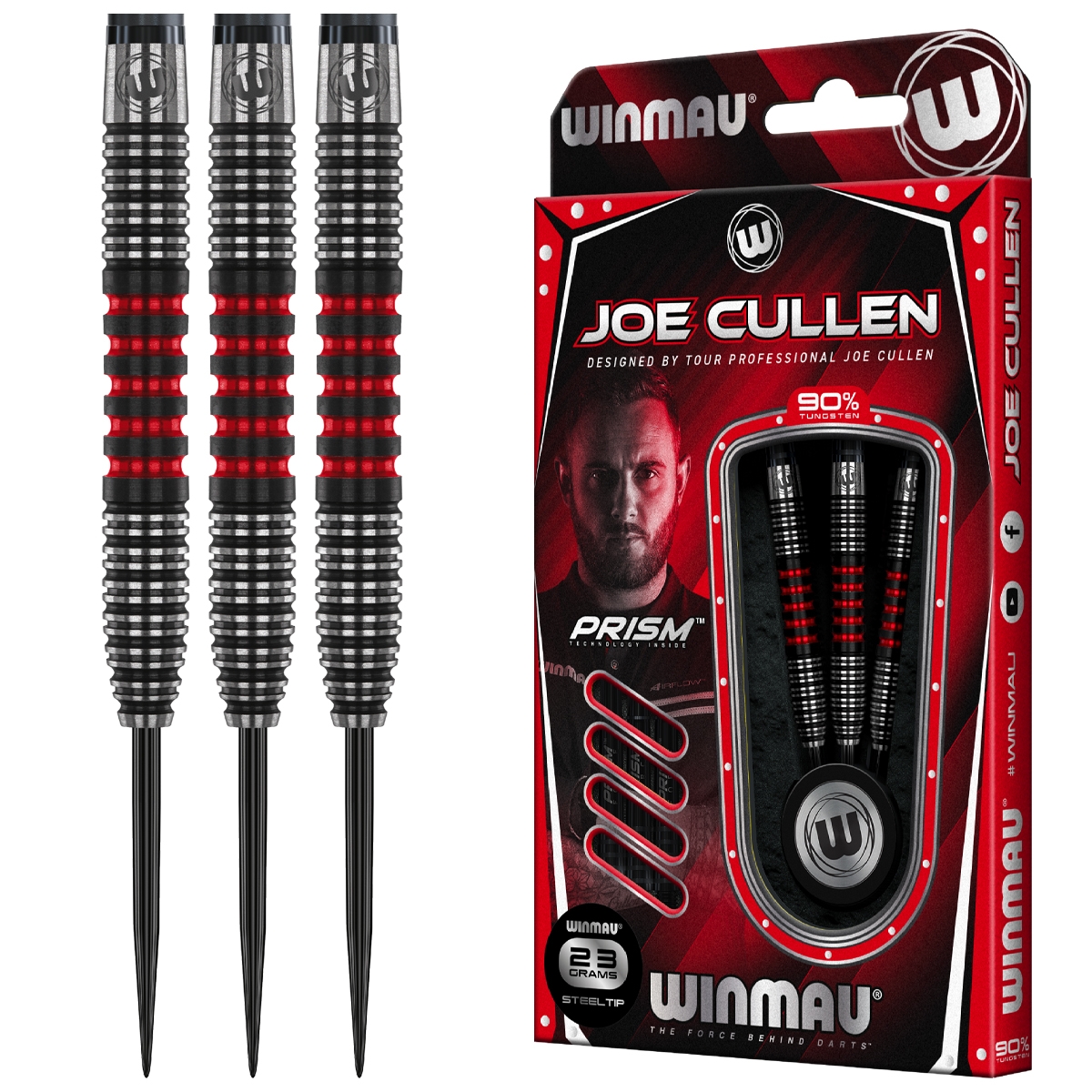 joe cullen_2 Winmau Joe Cullen 90% tungsten 23 gram - Afbeelding 1