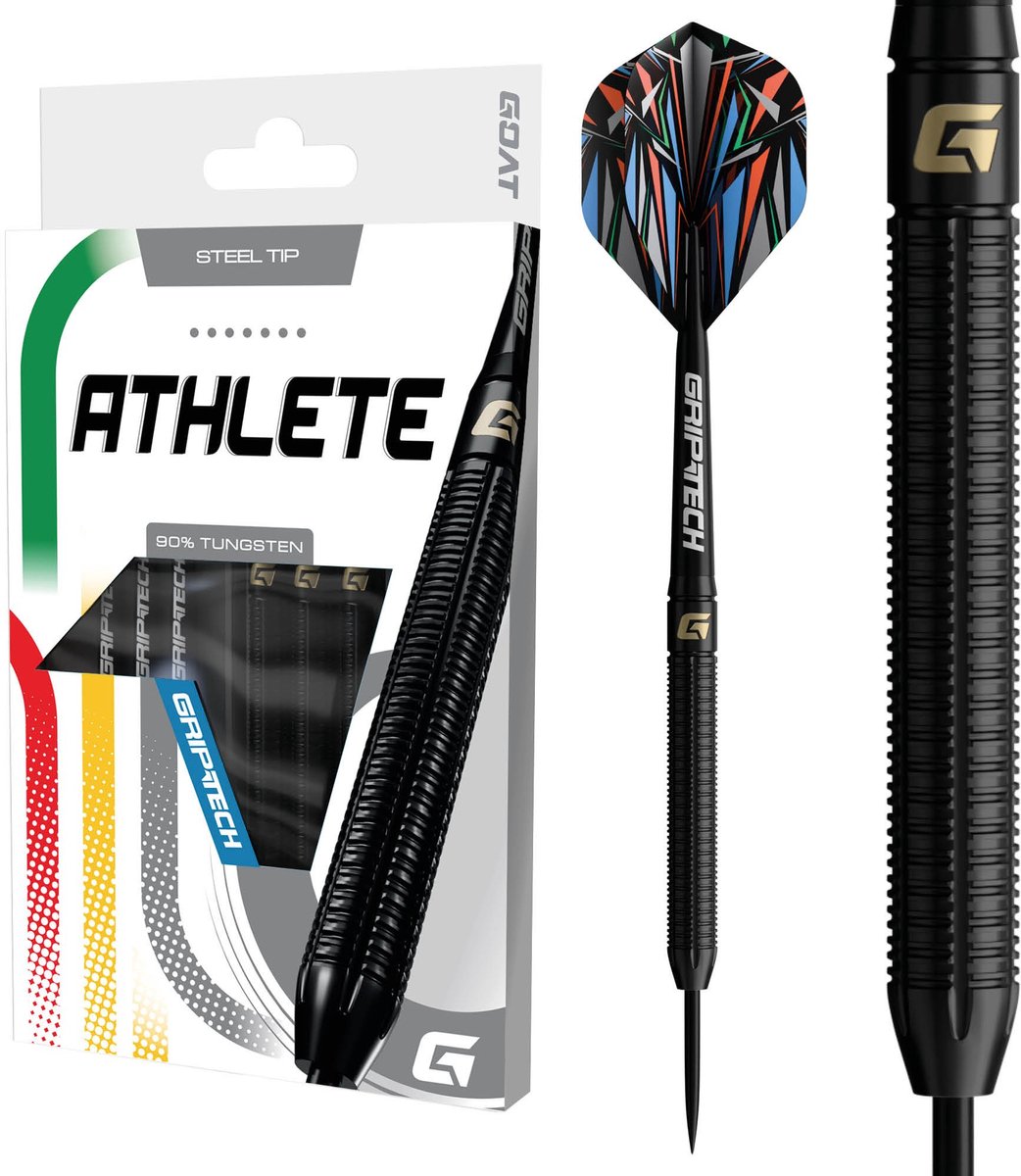Goat_Athlete_Black_1 GOAT Athlete Black dartpijlen 90% Tungsten - Afbeelding 1